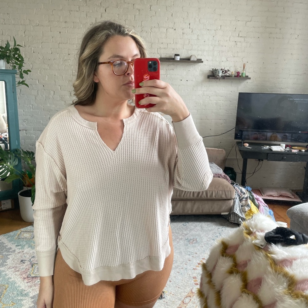 urban daizy waffle long sleeve shirt